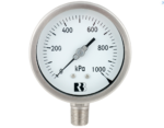AL-F-2 (100mm Stainless Steel Pressure Gauge, lower mount)